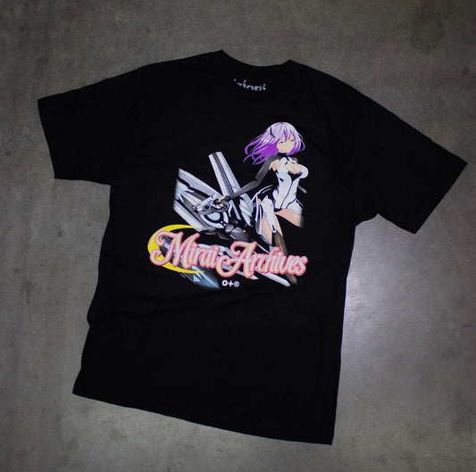 Mirai Archives Mecha-Inspired Purple Hair Tee